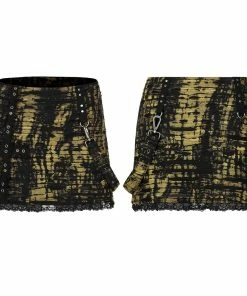 Punk Rave Elantra Mini Skirt Black / Yellow