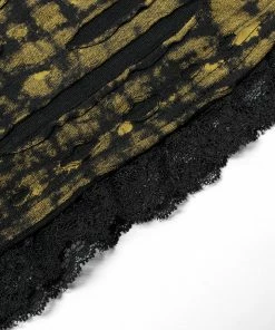 Punk Rave Elantra Mini Skirt Black / Yellow