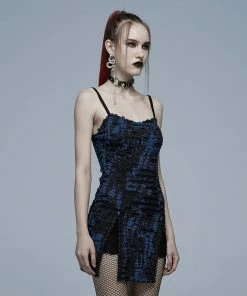 Punk Rave Elantra Dress Blue / Black Ladies