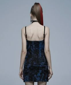 Punk Rave Elantra Dress Blue / Black Ladies