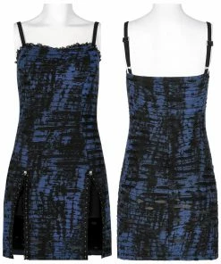 Punk Rave Elantra Dress Blue / Black Ladies
