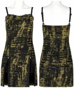 Punk Rave Elantra Mini Dress Black / Yellow