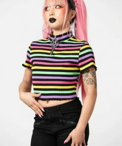 Killstar Rainbow Child Ribbed Top New Arrivals