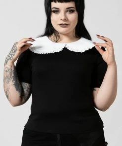 Ladies Killstar Ruby Lace Collar Top