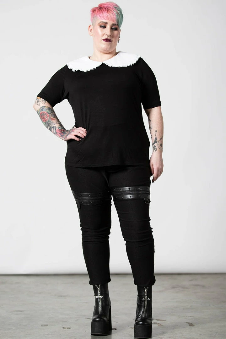 Ladies Killstar Ruby Lace Collar Top 7 Ladies Killstar Ruby Lace Collar Top