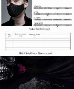 Punk Rave Myra Filigree Pattern Beaded Face Covering Accessories 10 Punk Rave Myra Filigree Pattern Beaded Face Covering Accessories