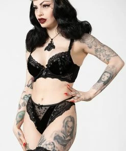 Accessories Killstar Sacred Spirits Velvet Bralet Black 10 Accessories Killstar Sacred Spirits Velvet Bralet Black