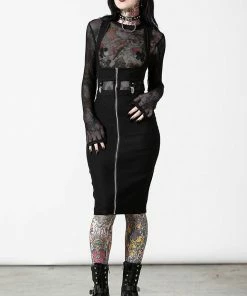 Killstar Sedusa Midi Dress Ladies