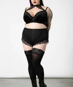 Killstar Severina Satin Shorts Black 13 Killstar Severina Satin Shorts Black