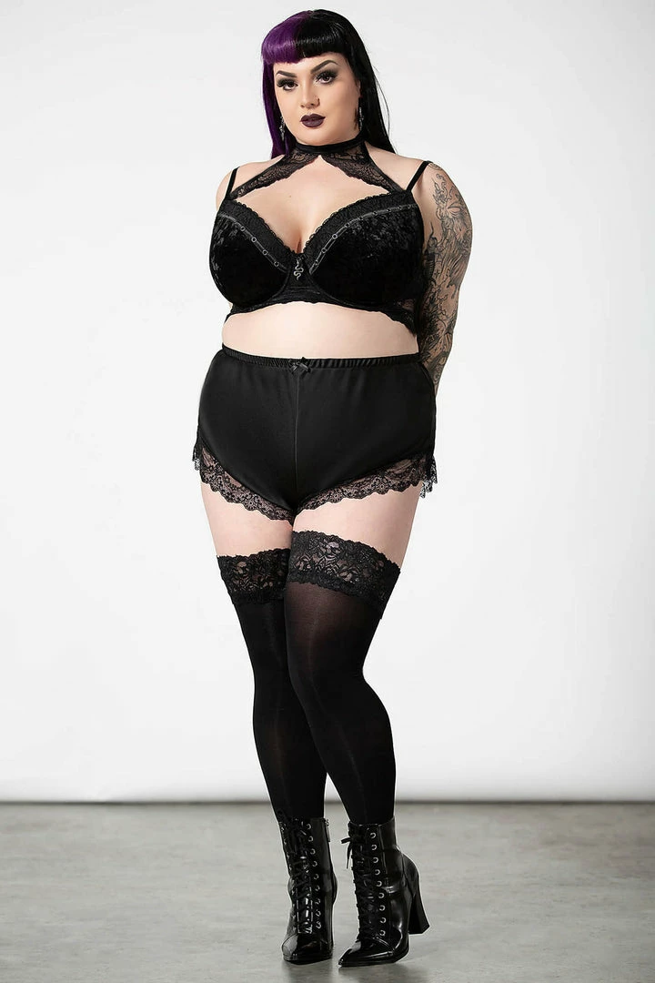 Killstar Severina Satin Shorts Black 8 Killstar Severina Satin Shorts Black