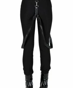 Ladies Killstar Shadow Stripe Pants Black