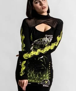 Ladies Killstar Shine Bright Keyhole Dress