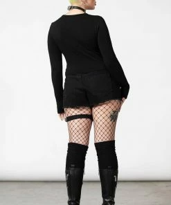 Killstar Sirena Slashed Long Sleeve Top New Arrivals
