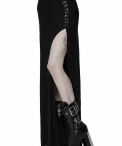 Killstar Snarl Maxi Skirt With High Slits
