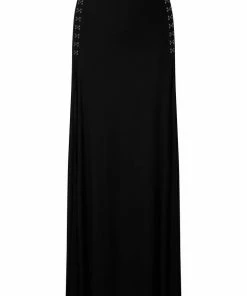 Killstar Snarl Maxi Skirt With High Slits