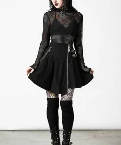 Killstar Space Wave Mini Skirt Ladies