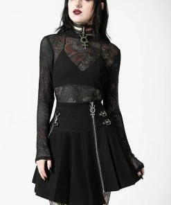 Killstar Space Wave Mini Skirt Ladies