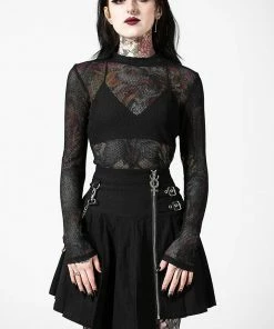 Killstar Space Wave Mini Skirt Ladies