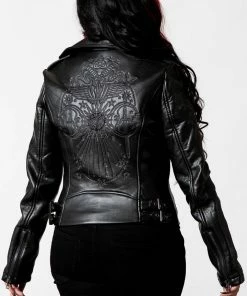 Ladies Killstar Starchild Biker Jacket 10 Ladies Killstar Starchild Biker Jacket