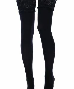 Accessories Killstar Stop Staring Thigh High Socks