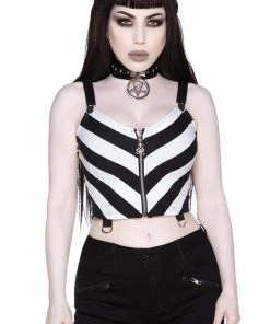 Ladies Killstar Stripe O Negative Top