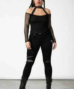 Killstar Subversa Long Sleeve Top Ladies
