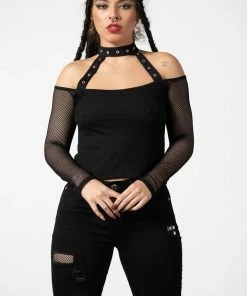 Killstar Subversa Long Sleeve Top Ladies