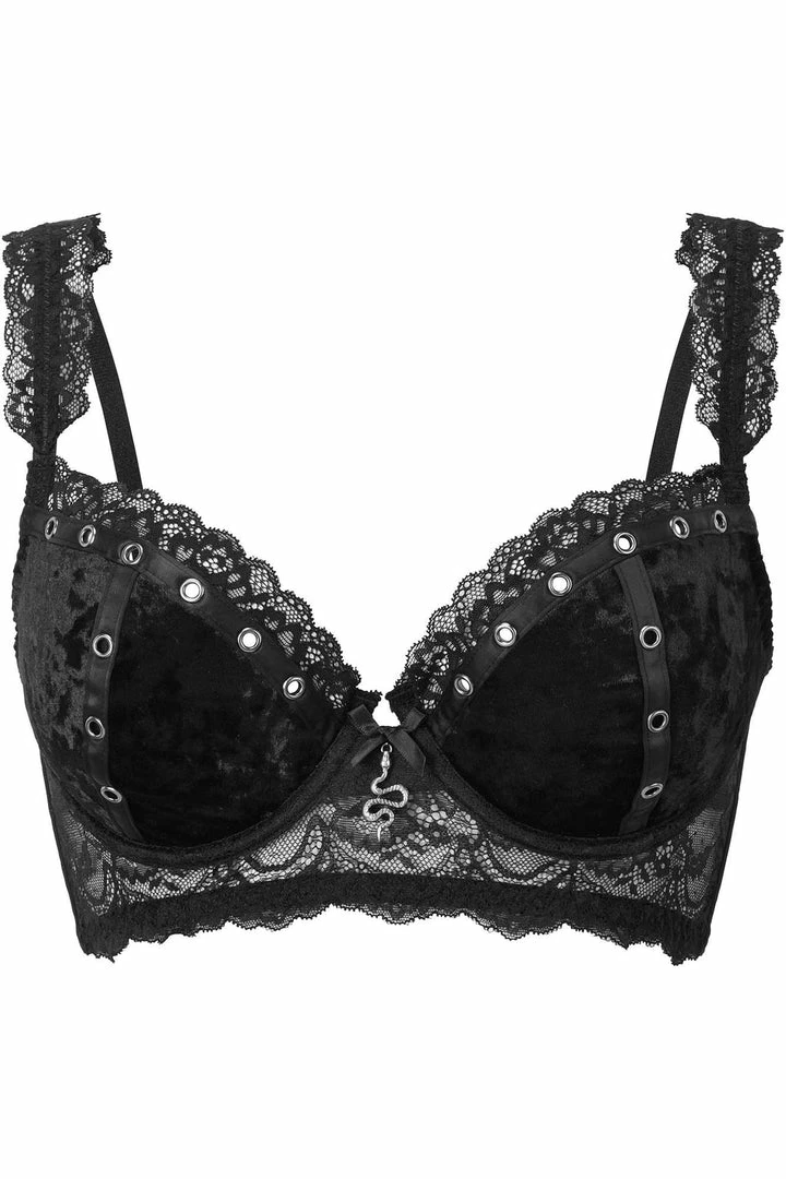 Accessories Killstar Sacred Spirits Velvet Bralet Black 6 Accessories Killstar Sacred Spirits Velvet Bralet Black