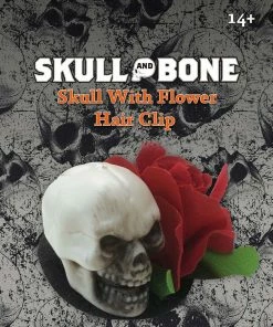 Accessories Gothic Attitude Novelty Red Skull Hair Clip