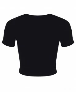 Grindstore Sorry I'm Late Cropped T-Shirt