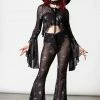 Killstar Spirala Mesh Bell Bottoms New Arrivals