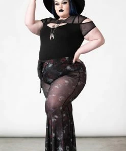 Killstar Spirala Mesh Bell Bottoms New Arrivals