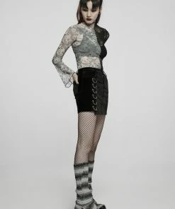 New Arrivals Punk Rave Syble Top - Black & White