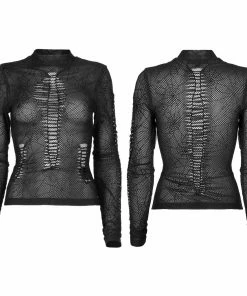 Ladies Punk Rave Naenia Shirt Black