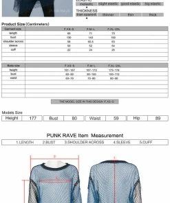 Punk Rave Ramone Mesh Top Blue