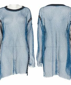 Punk Rave Ramone Mesh Top Blue