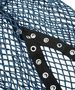 Punk Rave Ramone Mesh Top Blue