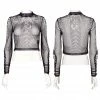 Punk Rave Inclementia Top Black / White Ladies