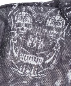 Punk Rave Inclementia Top Black / White Ladies