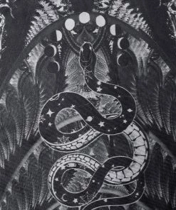 Punk Rave Inclementia Top Black / Gray Ladies