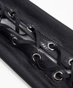 Punk Rave Inclementia Top Black / Gray Ladies