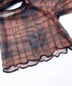 Punk Rave Plaid Punk Top Red