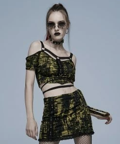 Punk Rave Elantra Top Black / Yellow