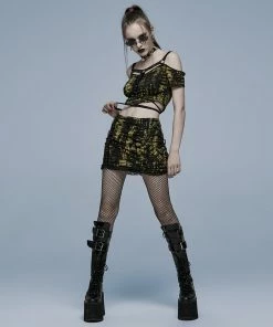 Punk Rave Elantra Top Black / Yellow