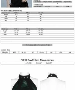 Punk Rave Jocasta Vest Top Green And Black Ladies