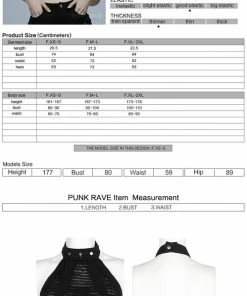 Ladies Punk Rave Jocasta Vest Black
