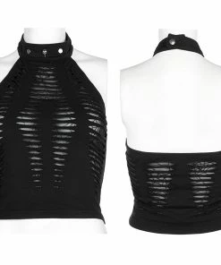 Ladies Punk Rave Jocasta Vest Black