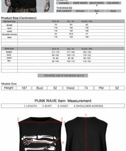 Punk Rave Skeletal Bones Sleeveless T-Shirt