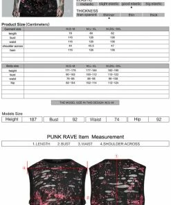 Punk Rave Vesper Sleeveless T-Shirt Black / Red