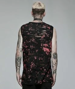 Punk Rave Vesper Sleeveless T-Shirt Black / Red